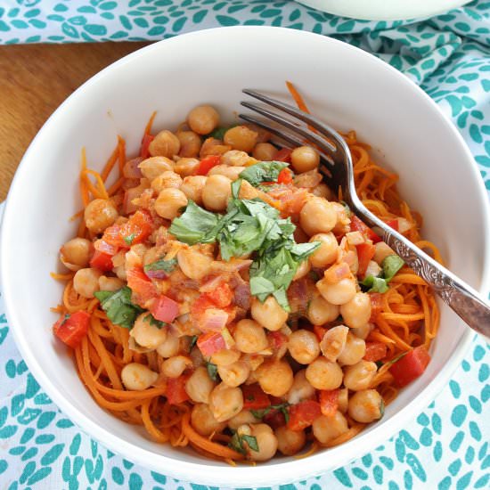 Red Curry with Sweet Potato Noodles