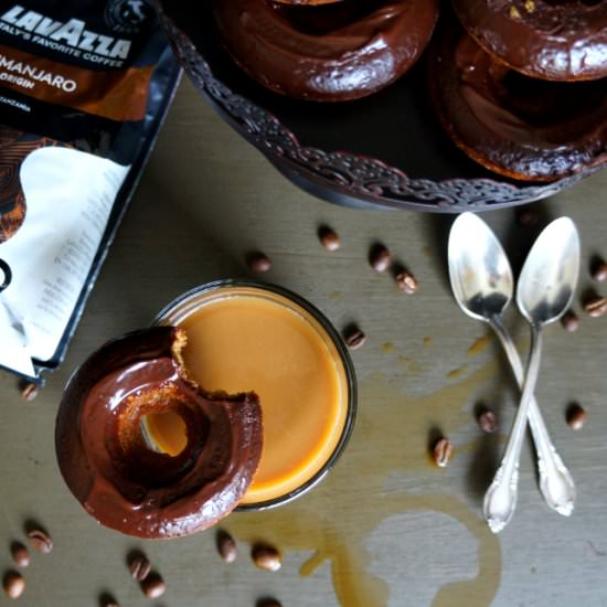 Chocolate Glazed Cappuccino Donuts