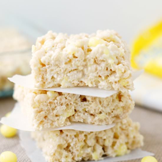 Lemonhead Rice Krispie Treats