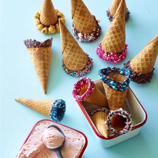 DIY Dipped Ice Cream Cones