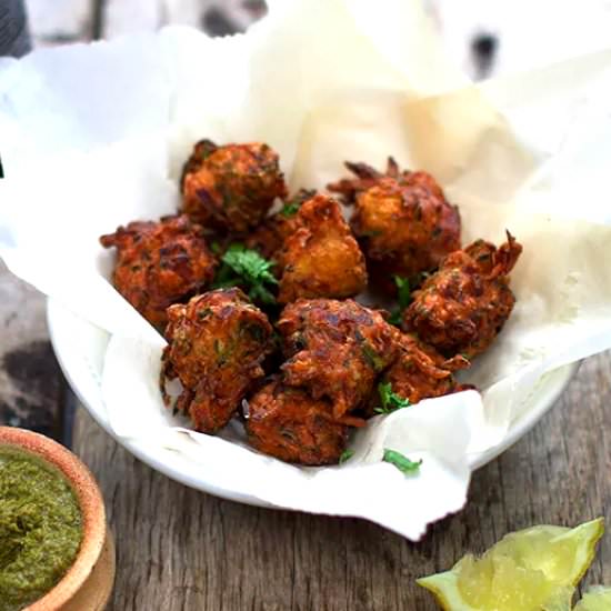 Zucchini and Onion Pakora
