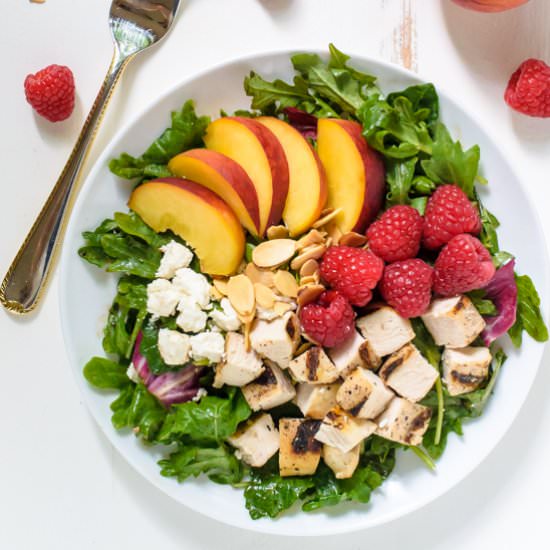 Peach Raspberry Chicken Salad