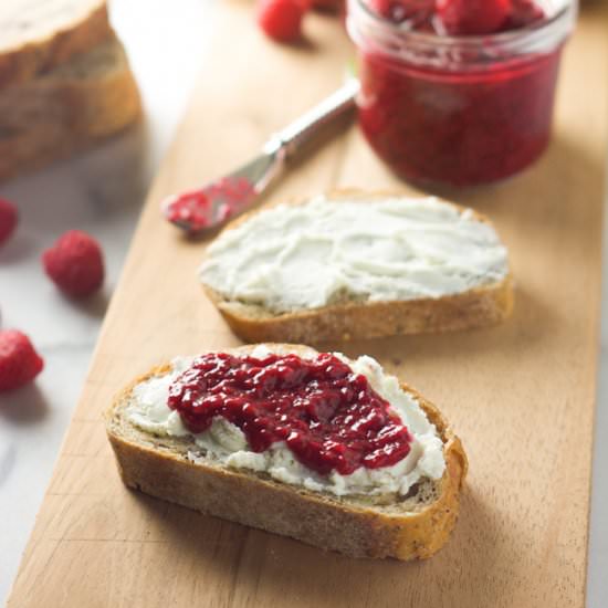 Raspberry Whipped Honey Goat Cheese