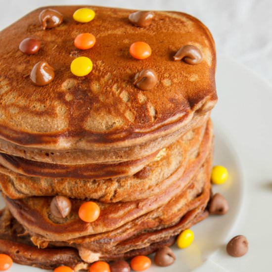 Chocolate, Banana, and PB Pancakes
