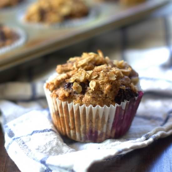 Vegan Blackberry Streusel Muffins