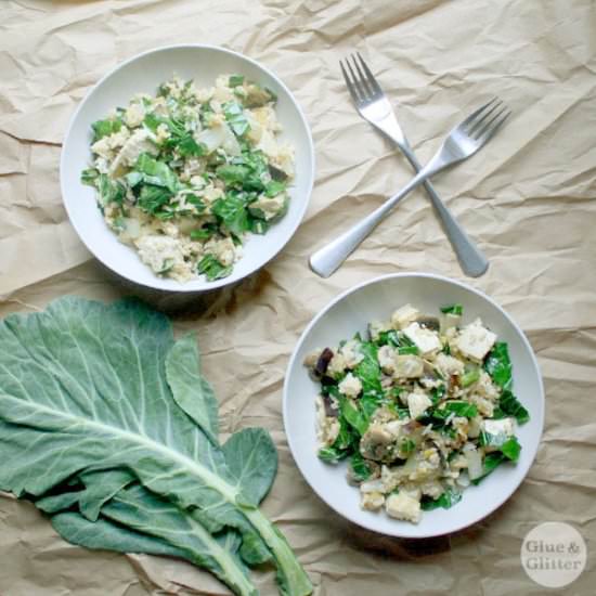 Eggplant and Collard Fried Rice