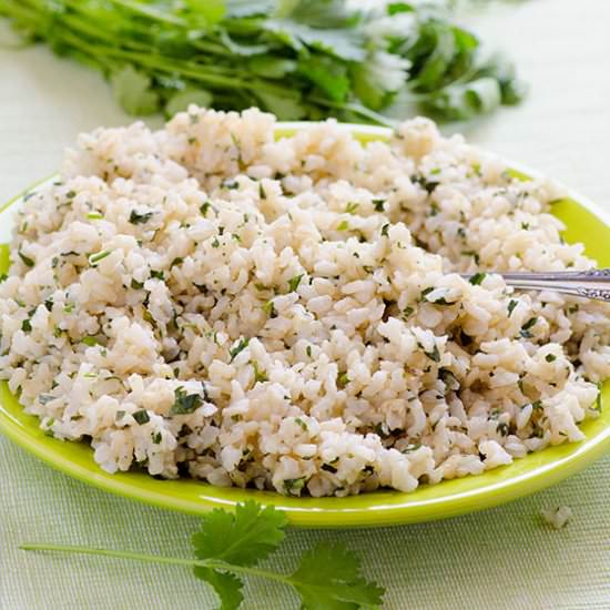 Cilantro Coconut Brown Rice