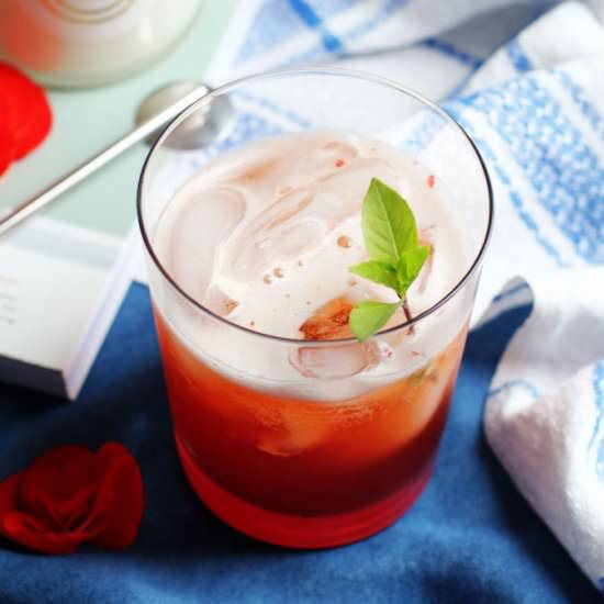 Strawberry Basil Peppercorn Shrubs