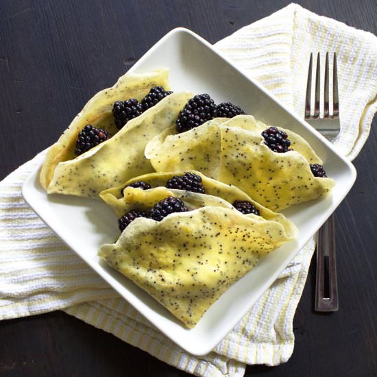 Lemon Poppy Seed Crepes