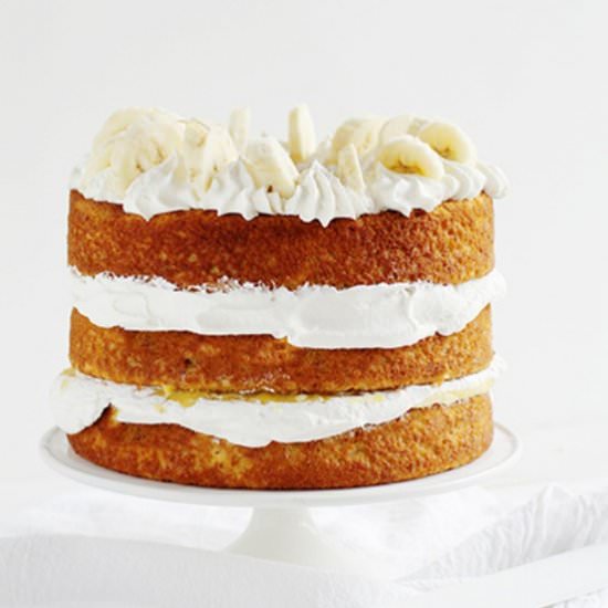 Banana Cake with Fresh Banana Curd
