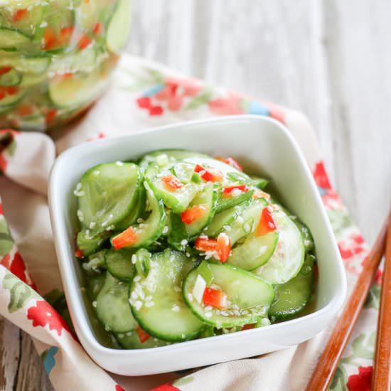 Asian Sesame Cucumber Salad