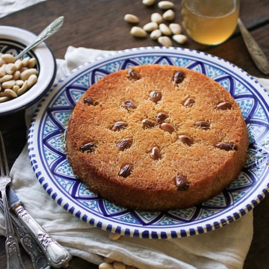 Konafa Cake with Ricotta Filling