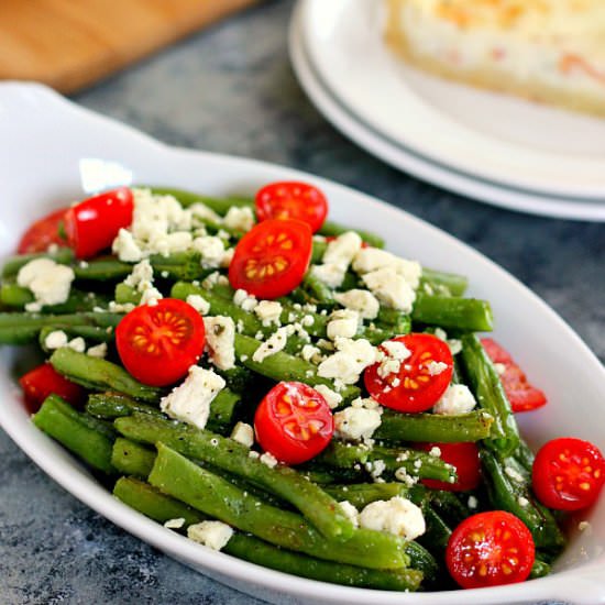Roasted Garlic Green Bean Salad