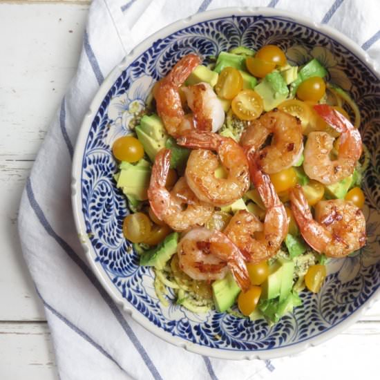 Pistachio Pesto Shrimp Bowl