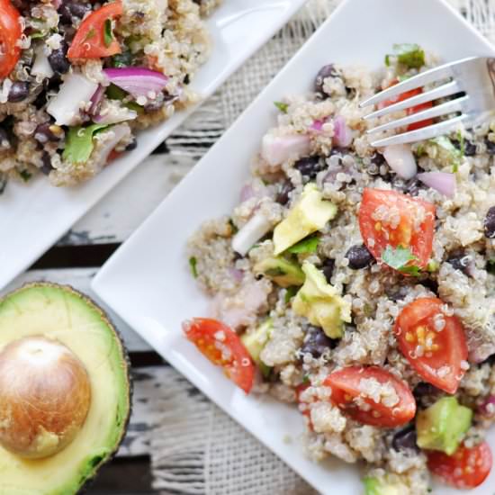 Black Bean Quinoa Avocado Salad