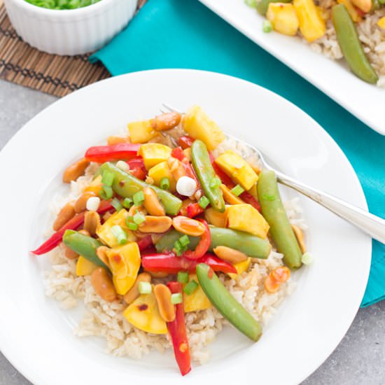Kung Pao Summer Squash Stir Fry