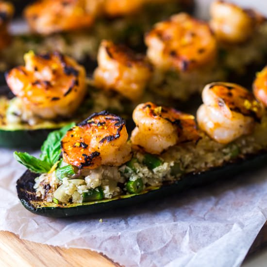Cauliflower Zucchini and Shrimp
