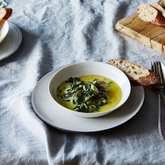 Milk-Braised Beet Greens