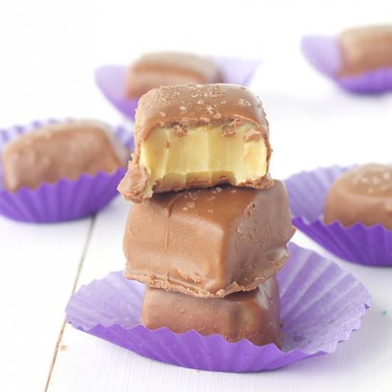Chocolate Caramel Fudge Bites