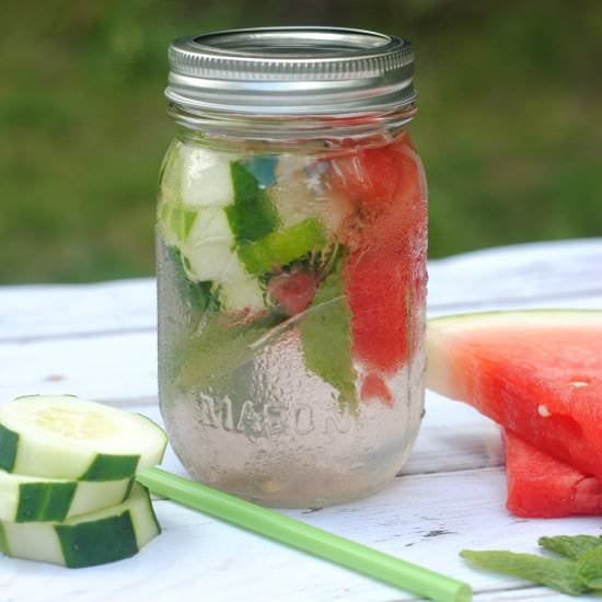 Watermelon & Mint Infused Water