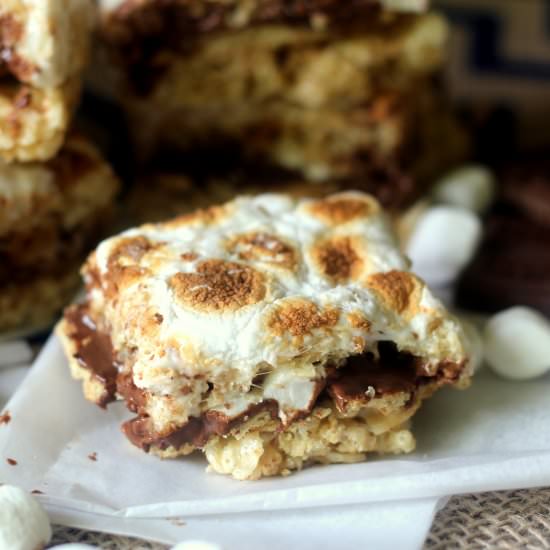 Stuffed S’mores Crispy Treats