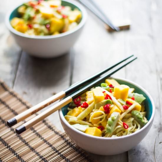 Avocado Noodle Salad with Mango