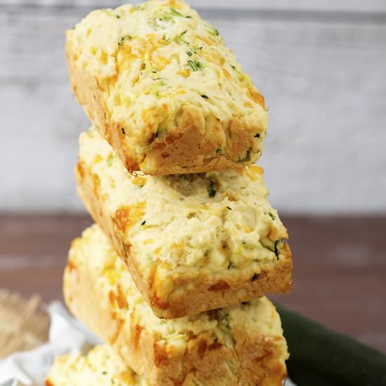 Cheesy Garlic Zucchini Bread