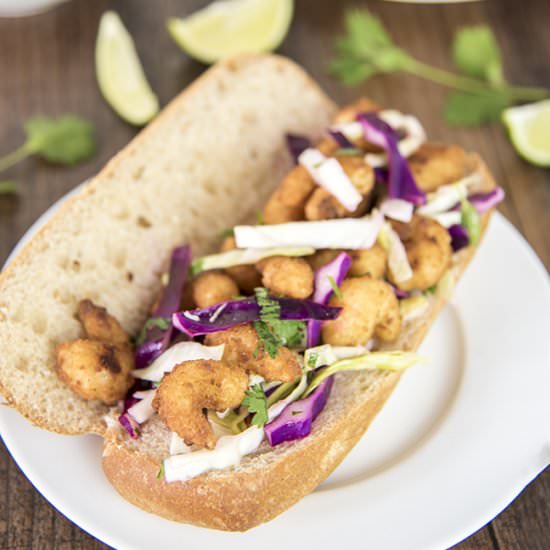 Shrimp Sandwich with Cilantro Slaw