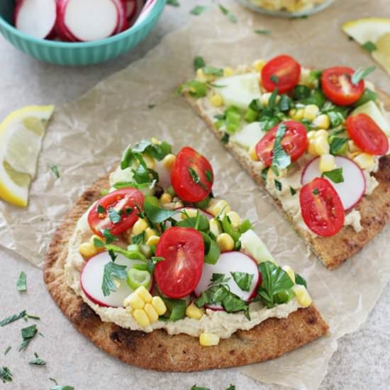 Garden Veggie Flatbreads