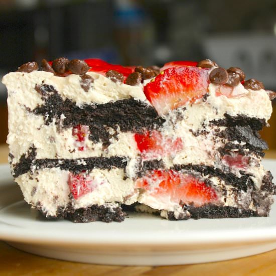 Chocolate Strawberry Icebox Cake