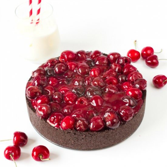 Cherry Cheesecake with Oreo Crust