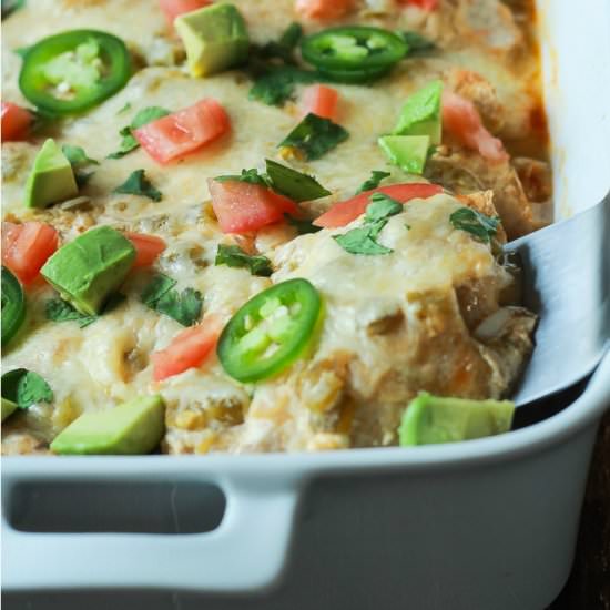 Chicken Enchilada w/ Green Chili