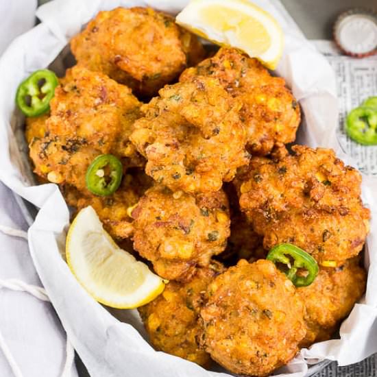 Lobster & Bacon Corn Fritters