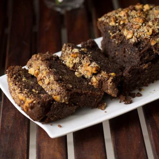 Eggless Banana Chocolate Cake