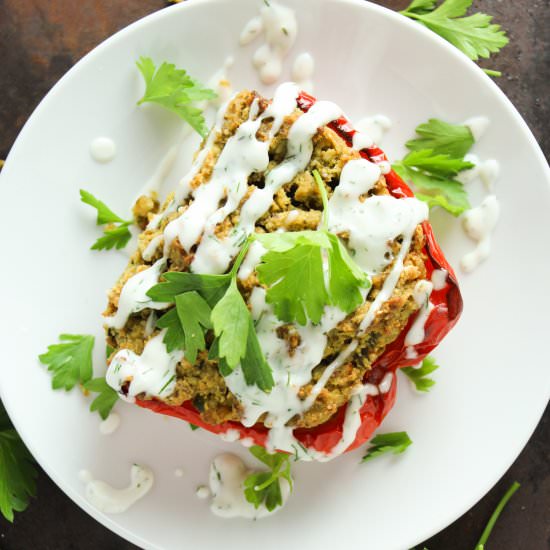 Falafel Stuffed Peppers