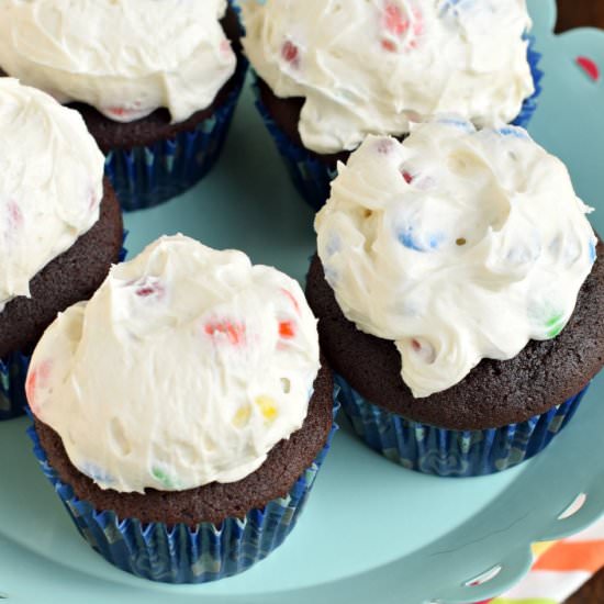 Chocolate Cupcakes with M&m’s