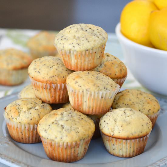 Lemon Poppy Seed Mini Muffins