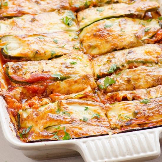 Chicken Zucchini Enchilada Bake