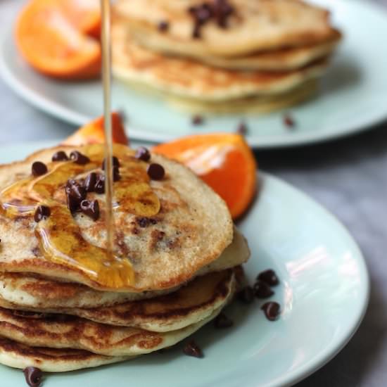 Low Calorie Orange Almond Pancakes