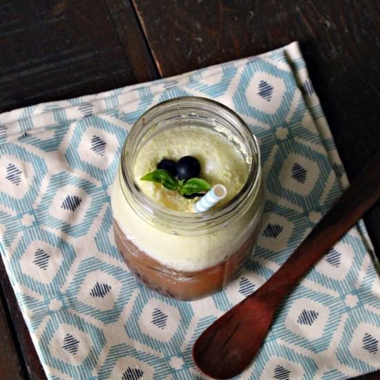 Muddled Blueberry Kombucha Float
