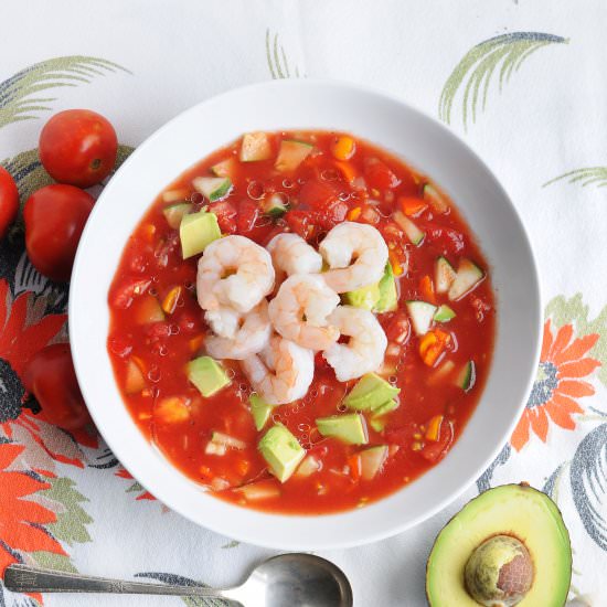 Spicy Shrimp Gazpacho