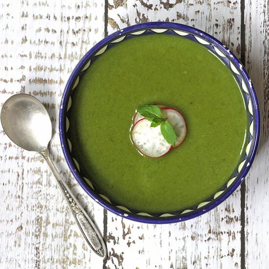 Pea and Kale Soup with Mint
