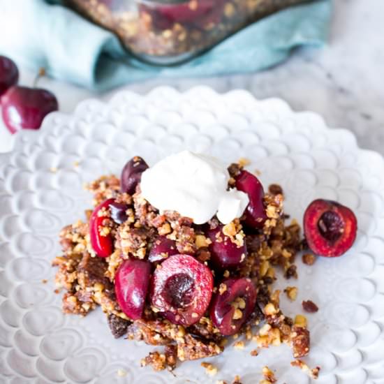 Cherry Walnut Crumble