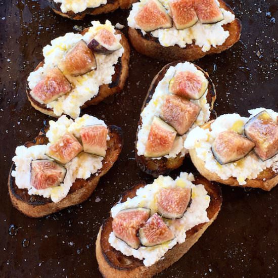 Bruschetta with Fresh Ricotta & Fig