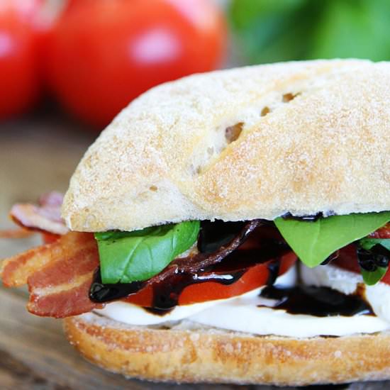 Bacon Caprese Sandwich