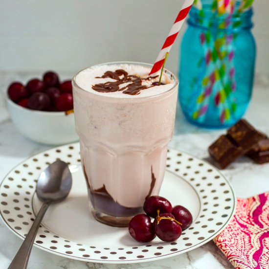Cherry Bourbon Vanilla Milkshakes