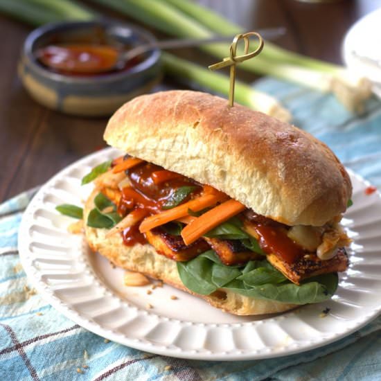 Korean Tofu Bibimbap Sandwiches
