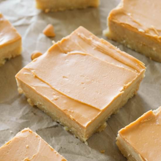 Butterscotch PB Shortbread Bars