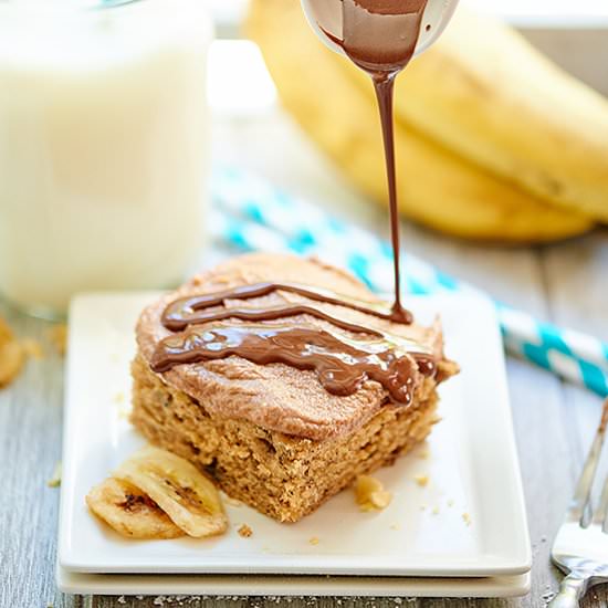 Chocolate Peanut Butter Banana Cake
