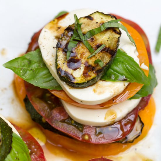 Grilled Zucchini Caprese Salad